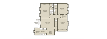 a floor plan of a house with two floors and a staircase
