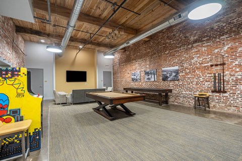 Converse Mill Lofts Apartments Recreation and Gaming Lounge with pool table