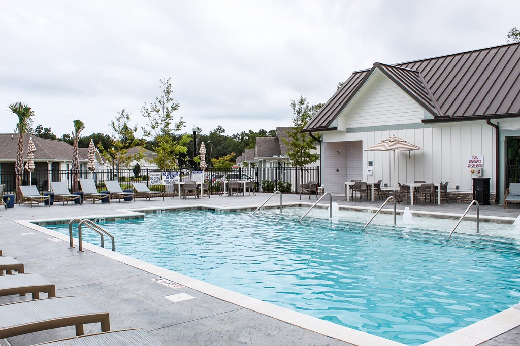 Pool Deck with Sun Chairs