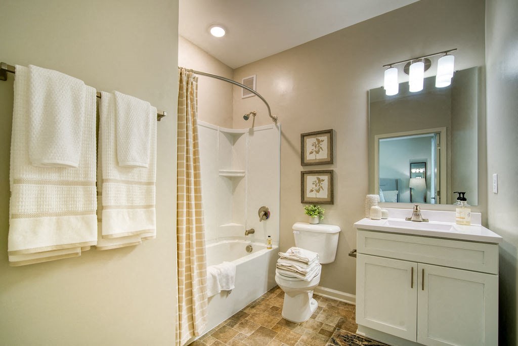 A close-up view of the iIn-unit laundry available to residents.