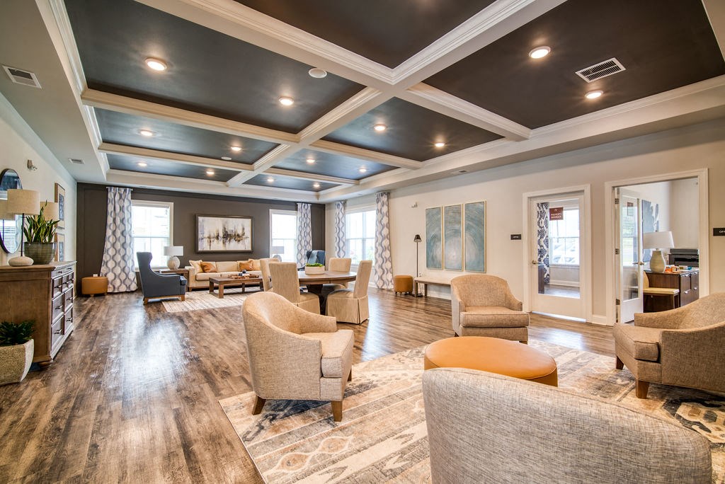 The resident clubhouse of Peachtree Village’s apartments in Boiling Springs, SC.