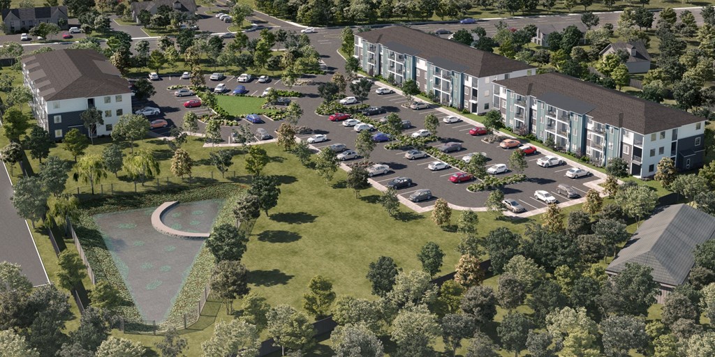 Aerial view of The Alston Apartments