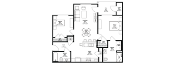 a blueprint of a floor plan of a house