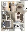 A Floor Plan A Floor Plan, at Missions at Sunbow Apartments, 5540 Ocean Gate Lane