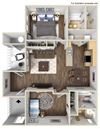 929 sq.ft. A2 Floor plan 929 sq.ft. A2 Floor plan, at Rosina Vista, CA, 91913