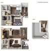1218 sq.ft. A4 Floor plan 1218 sq.ft. Floor Plan at Rosina Vista, 1551 Summerland Street, CA