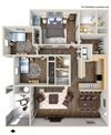 1278 sq.ft. A5 Floor plan 1278 sq.ft. A5 Floor plan, at Rosina Vista, Chula Vista, California
