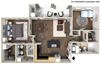 1021 sq.ft. 40b - 2x2 Floor Plan 1021 sq.ft. 40b - 2x2 Floor Plan, at Tavera, 1465 Santa Victoria Rd, CA