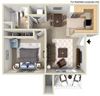 Saint Auban Floorplan One Bedroom One Bath