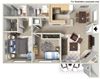 Piazzo Floorplan Two Bedroom Two Bath