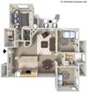 E- Lauritz 1,295 SF Floor Plan E- Lauritz 1,295 SF Floor Plan, at Casoleil, 1100 Dennery Rd, CA