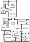 Floor plan Floor plan, at RiverEdge Terrace, San Diego, 92154