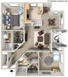 1098 sq.ft. CORONADO Floor plan 1098 sq.ft. CORONADO Floor plan, at Terra Vista, Chula Vista, California