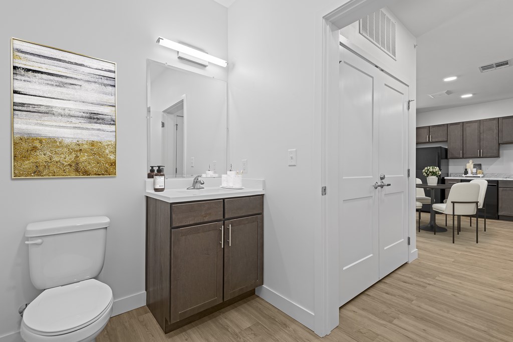 Bathroom with a toilet at 36N Apartments, Tulsa, 74106