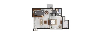 1 Bed Loft + $150 Attached Garage (Fireplace Optional)