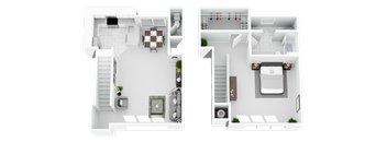 1 Bed 1 Bath Townhouse (Fireplace Optional)