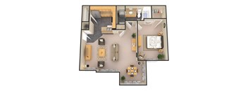 1 Bed Bumpout (fireplace optional)