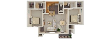 2 Bed 2 Bath (fireplace optional)