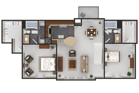 2 Bed Loft with Optional Fireplace and 150 Dollar Attached Garage