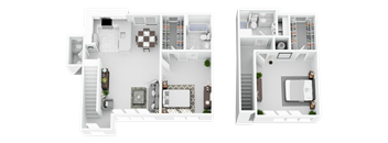 2 Bed Townhouse with Optional Fireplace and 150 Dollar Garage