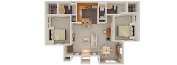 2 Bed 2 Bath with Flex Space and Optional Fireplace