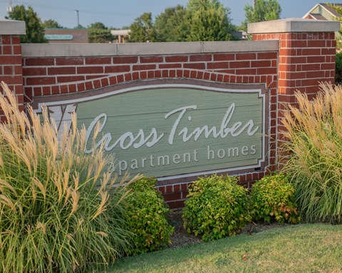 Cross Timber apartments signage