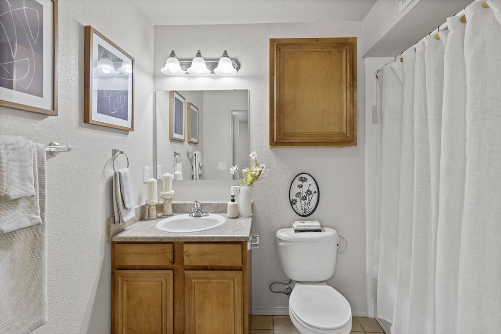A white toilet sits next to a sink in a bathroom.