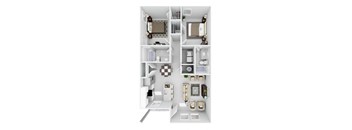 a floor plan of a 1 bedroom 1190 sqft apartment