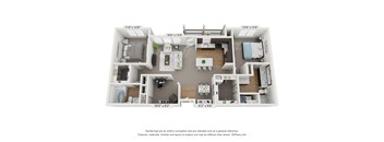 a floor plan is shown with a bedroom and a living room