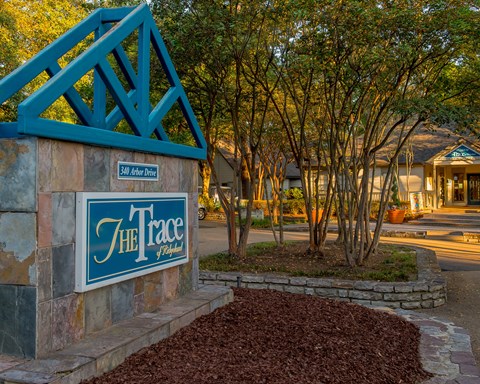 The Trace of Pines is a residential community with a welcoming entrance.