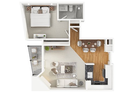 11A Floor Plan at Ashton Towers, Los Angeles, 90024