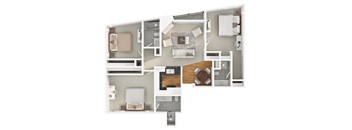 33C Floor Plan at Ashton Towers, Los Angeles, California
