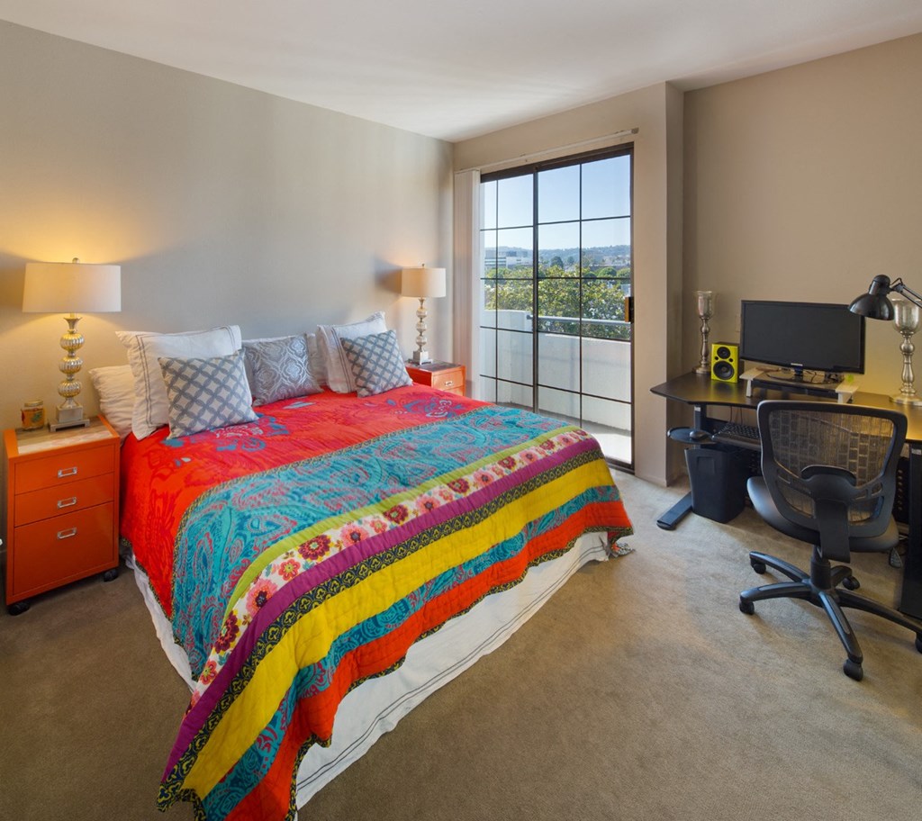 805 South Wooster Apartment bedroom with private balcony