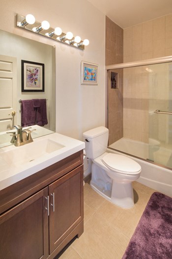 805 South Wooster Apartment bathroom with vanity, shower tub combo - Photo Gallery 6