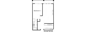 2BR 2BA LOFT - FLOOR PLAN D - 972 HILGARD