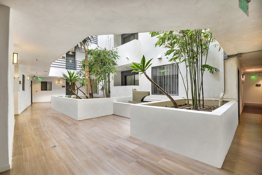 Courtyard at Park Rochester Apartments Westwood, Los Angeles, CA, 90024