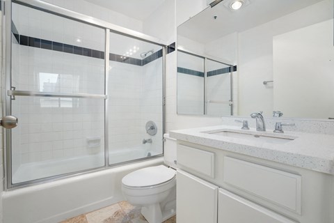 Bathroom With Bathtub at Park Rochester, Los Angeles, CA