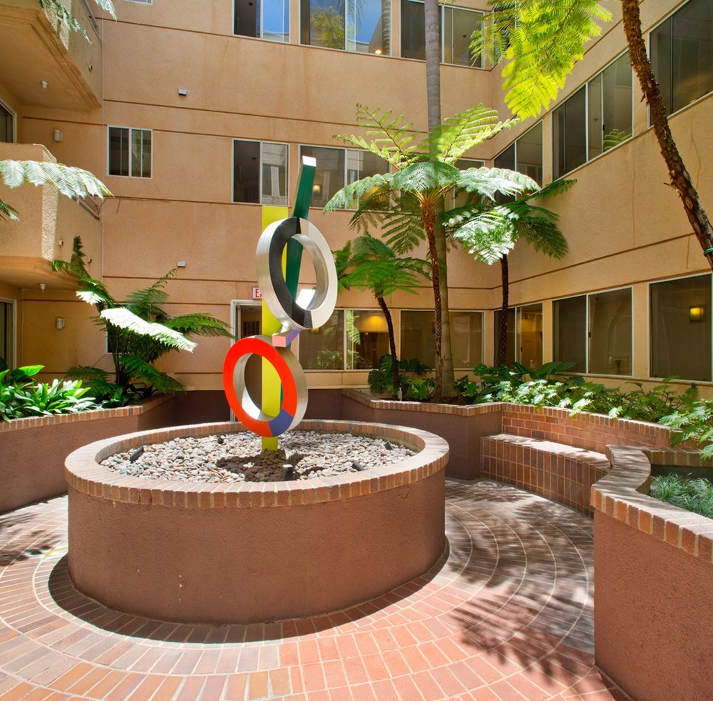 Apartment building courtyard