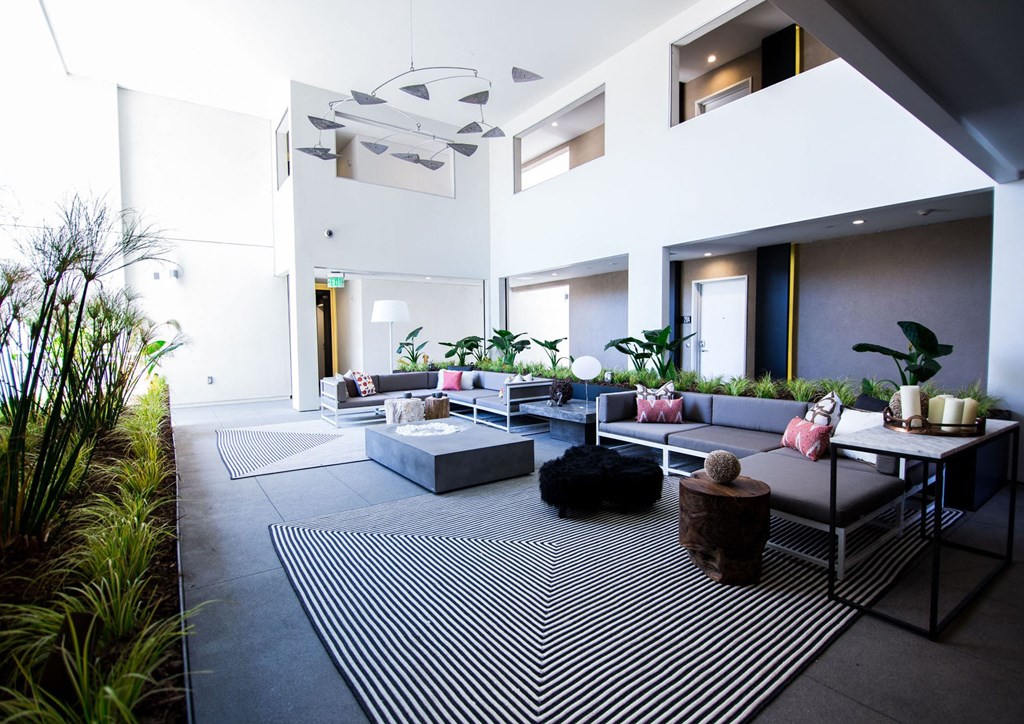 Community lounge with furniture