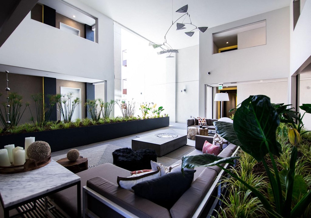 Community lounge with furniture