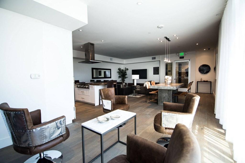 Community lounge with furniture