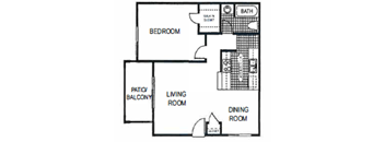 "Arrowhead" 1 bedroom 1 bathroom 670 square feet