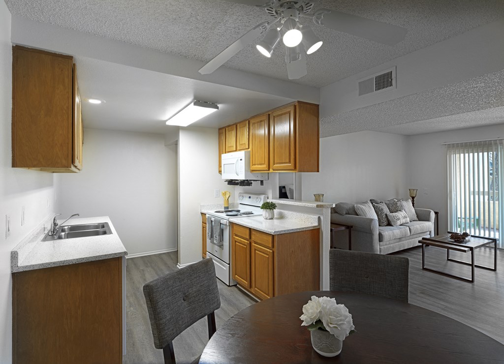 Mountainside model unit kitchen and dining room