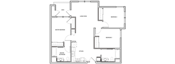 Veterans Park 3 Bedroom Floor Plan