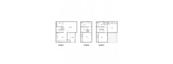 3 Story 3 Bedroom 3 Bathroom Floor Plan