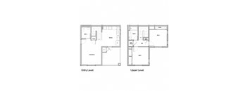 2 Level 2 Bedroom 2 Bathroom Floorplan
