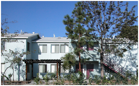 Exterior of Parkside Apartments