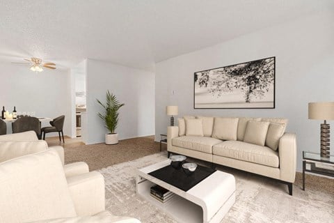 Modern Living Room at The Ridge at Bellevue, Washington, 98005