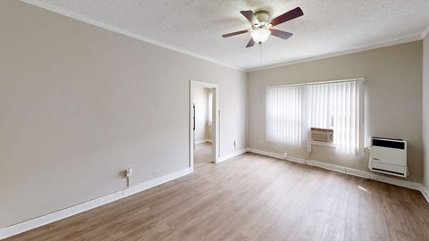 Living Room Interior at Hobart Apartments, Los Angeles