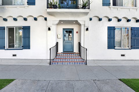 Building Entrance at Barton Apartments, Los Angeles, CA 90038